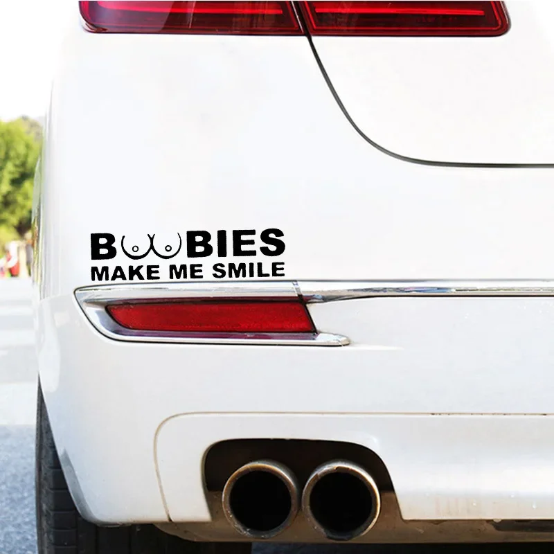 BOOBIES Make Me Smile Car Stic - Laptop Accessories Ideas review and price