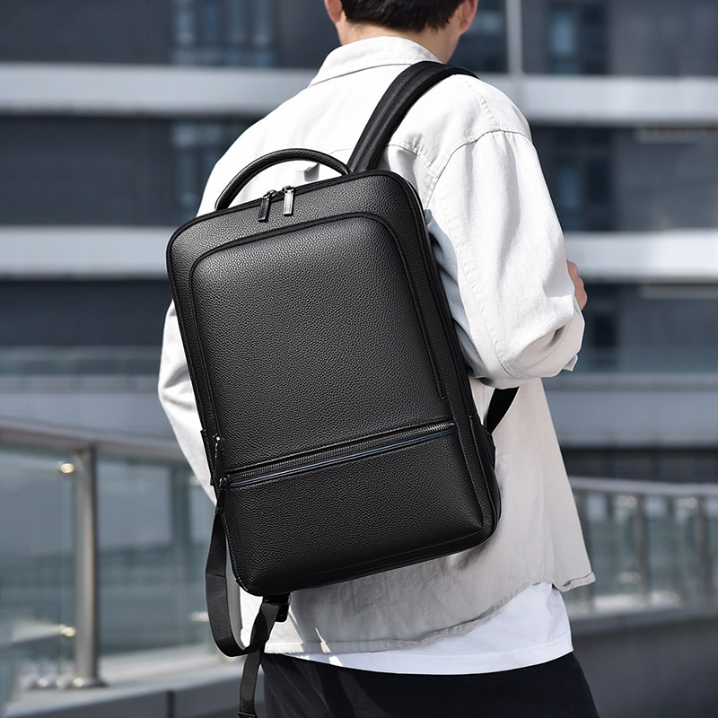 PU Leather Men's Backpack USB  - Laptop Accessories Box review and price