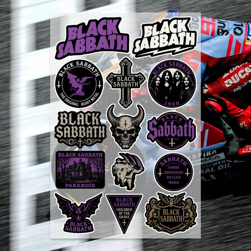 B-LACK S-ABBATH Stickers Moto  - Laptop Accessories Ideas review and price
