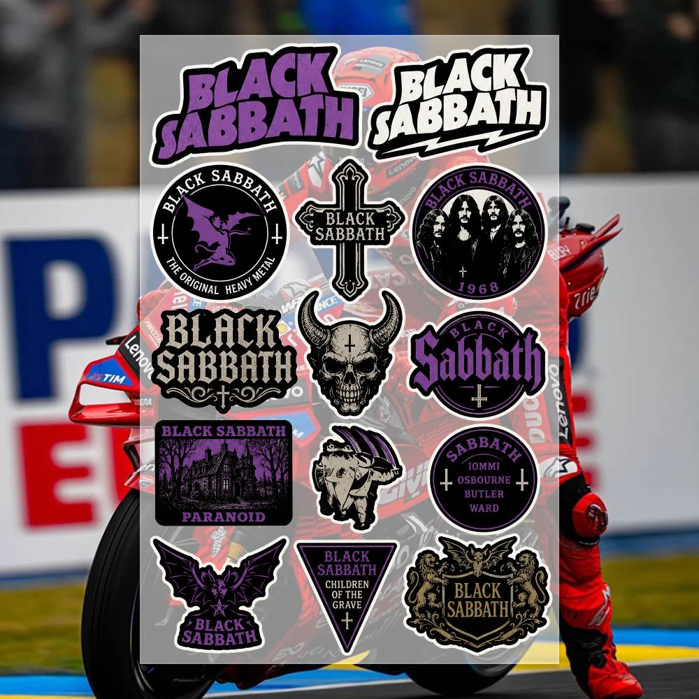 B-LACK S-ABBATH Stickers Moto  - Laptop Accessories Ideas review and price