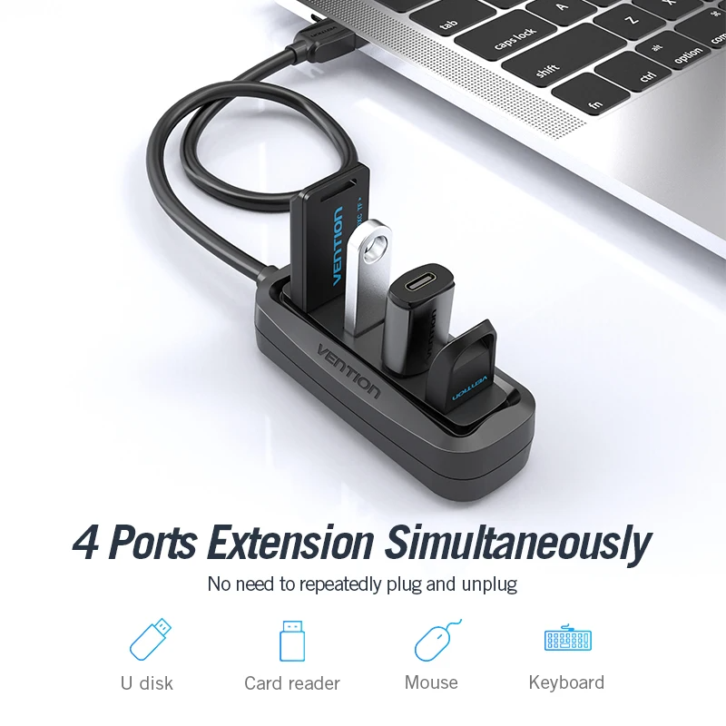 Vention USB 2.0 HUB 4 Port wit - Laptop Accessories Box review and price