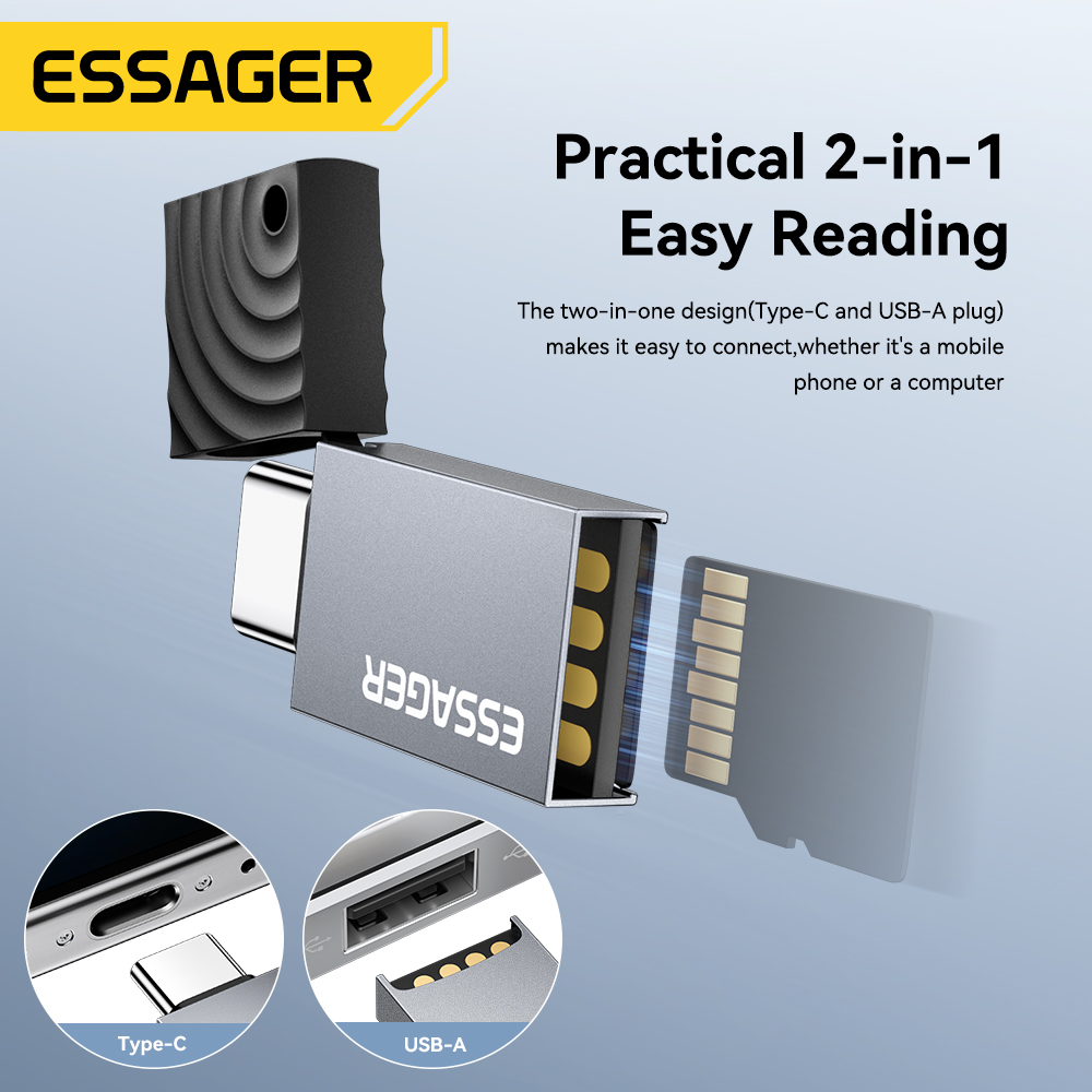 Essager 2 in 1 TF SD Card Read - Laptop Accessories And Gadgets review and price