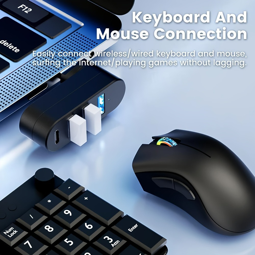 Mini Splitter 4 Ports USB Hub  - Laptop Accessories Box review and price